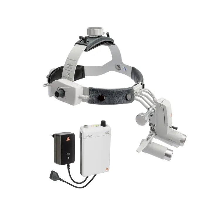Lámpara Frontal HEINE ML4 LED Kit con lupas HRP y mPack