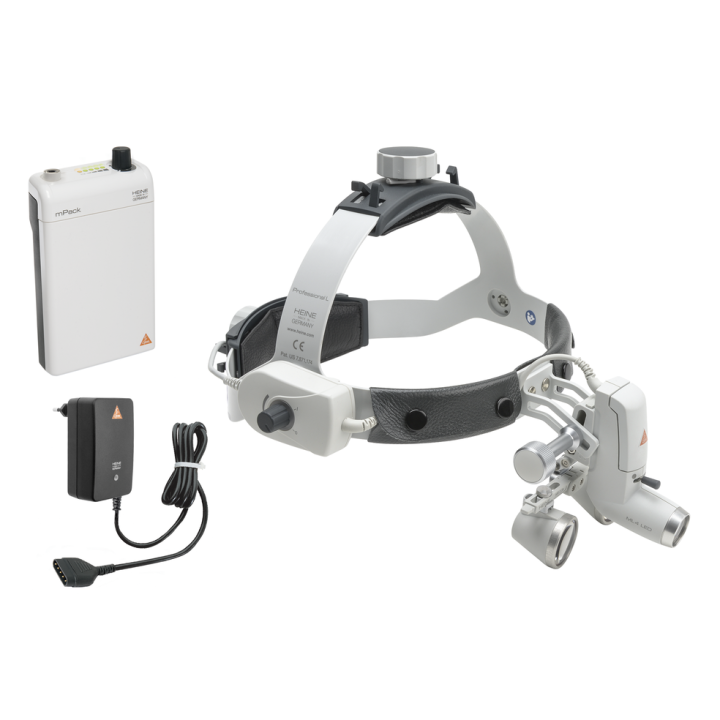 Lampada Frontale HEINE ML4 LED Kit con occhialini HR e mPack