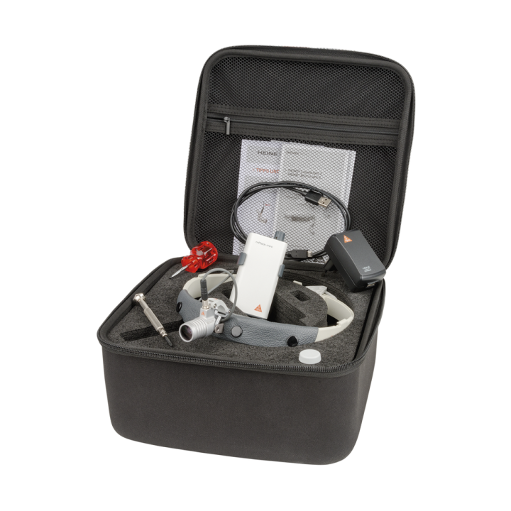 HEINE MicroLight2 am Kopfband mit mPack mini