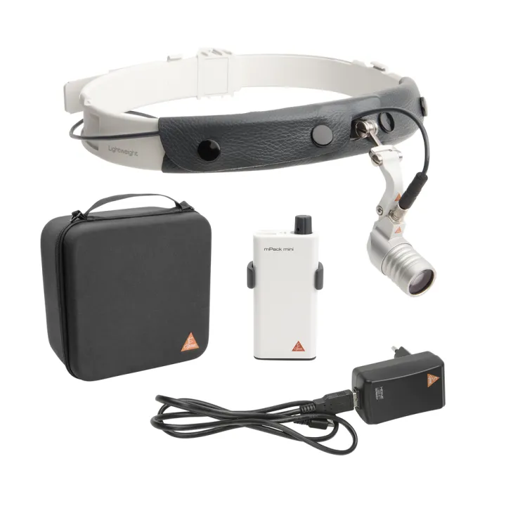 HEINE MicroLight2 am Kopfband mit mPack mini