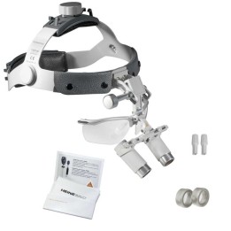 HEINE HRP 3.5x Occhialini Binoculari su caschetto con S-GUARD