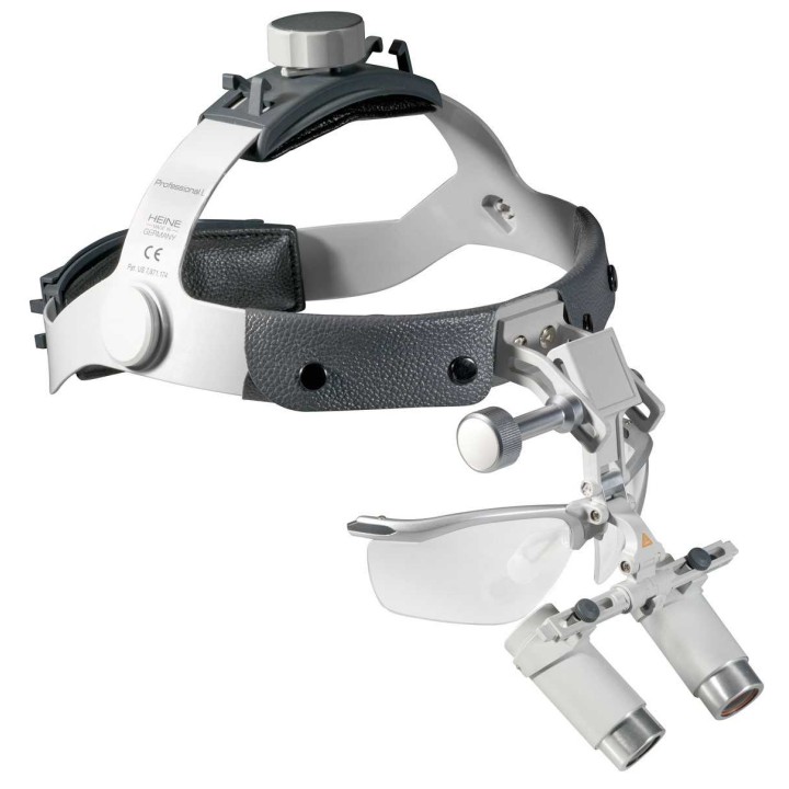 HEINE HRP 3.5x Occhialini Binoculari su caschetto con S-GUARD