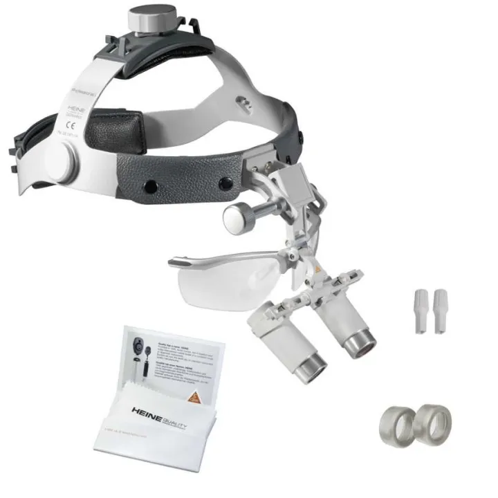 HEINE HRP 4x Occhialini Binoculari su caschetto con S-GUARD