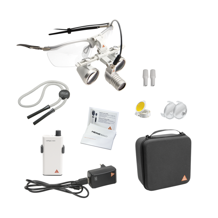 HEINE LoupeLight2 LED Set mit Binokularlupen HR 2.5x