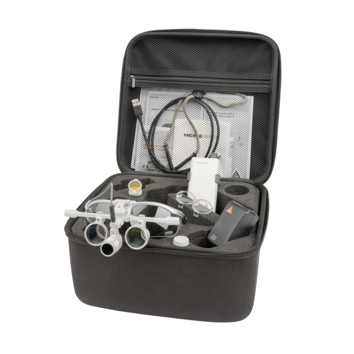 HEINE LoupeLight2 LED Set con occhialini binoculari HR 2.5x