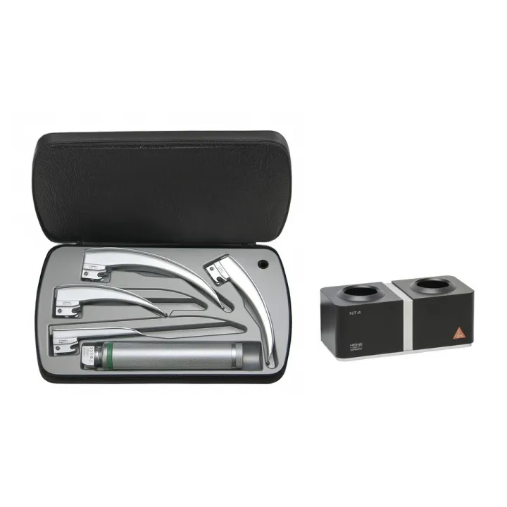 HEINE Laryngoscope Classic+ Set Standard F.O. LED avec chargeur de table