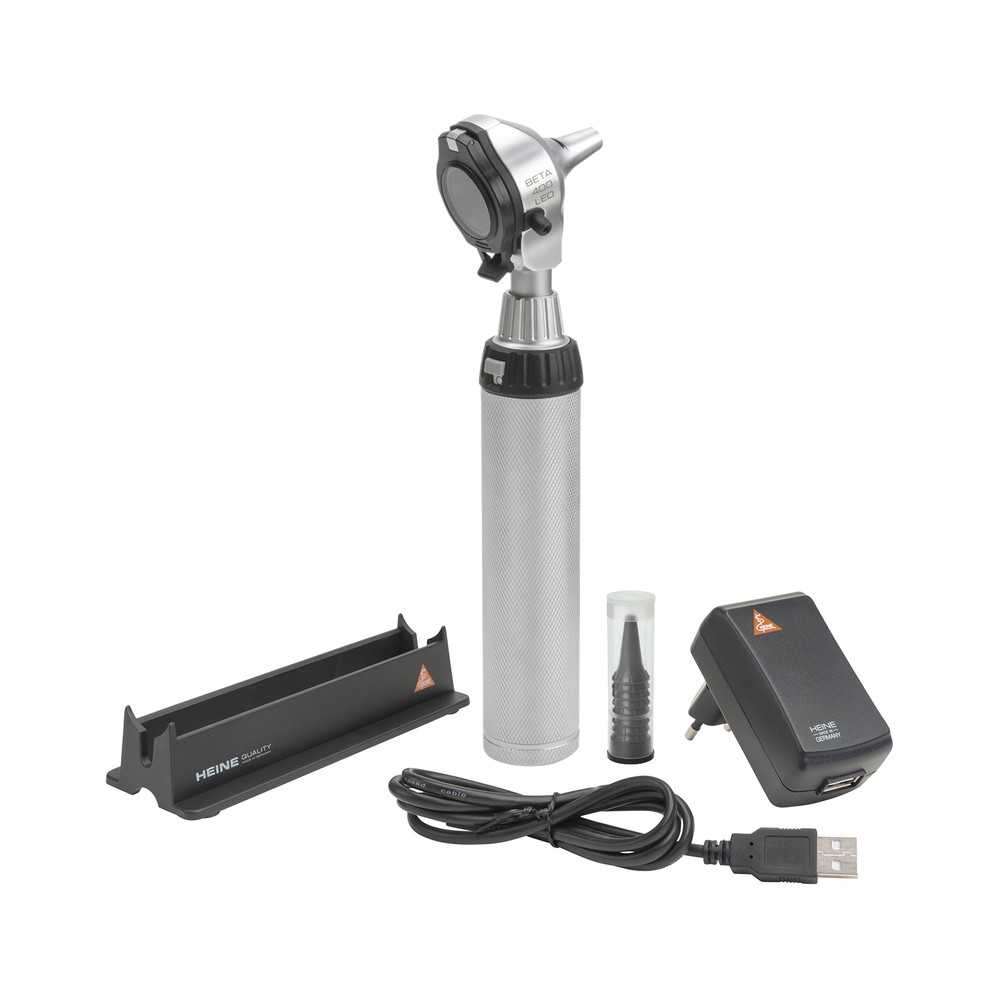 HEINE BETA 400 LED otoscope kit with USB rechargeable handle