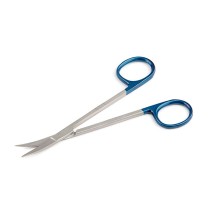 Tijeras para iris y ligaduras, curvas, 11 cm, solo uso