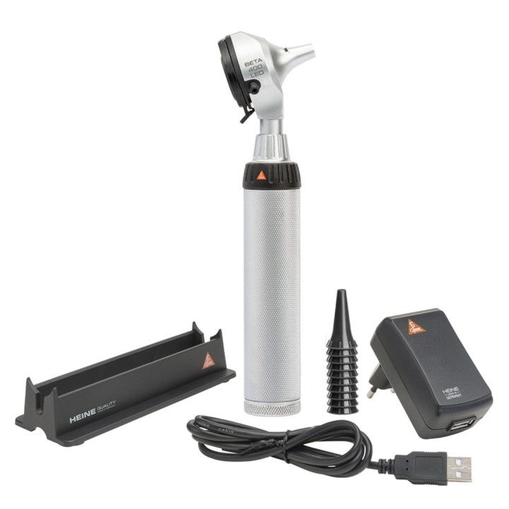 Otoscope HEINE BETA 400 LED F.O rechargeable handle USB