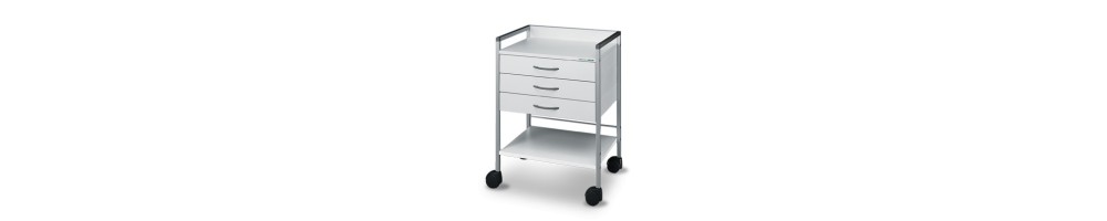 Chariots médicaux standard HAEBERLE pour cliniques et médecins
