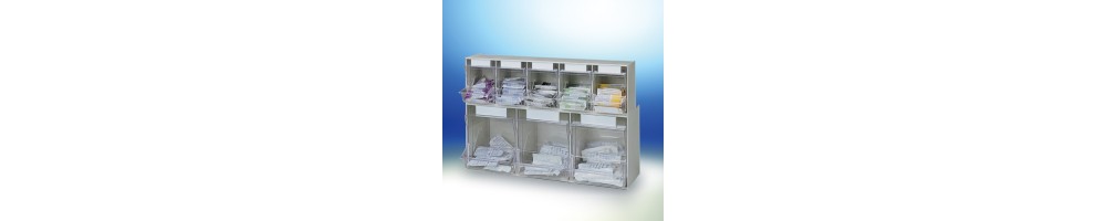 HAEBERLE Dispenser for syringes and canulas with simple boxes