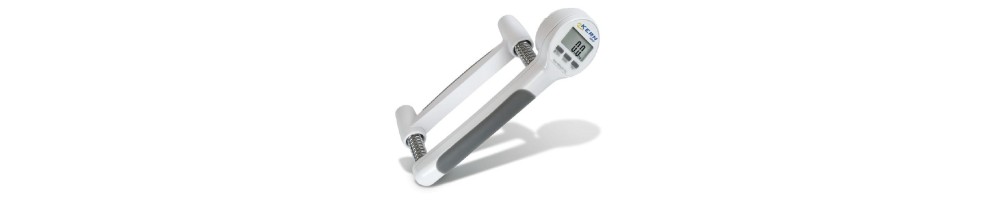 Hand grip dynamometer, e. g. for rehabilitation treatment after accidents