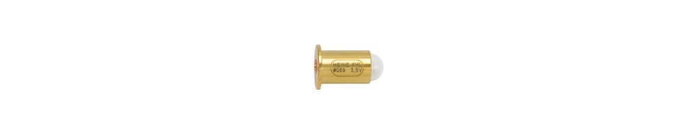 Lamps and replacement bulbs for medical devices 3.5 volts